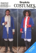 Simplicity S9252 HAMILTON Historic Jacket Costume Sz 44-52 UNCUT Sewing Pattern
