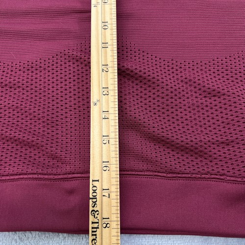 Nike Therma-FIT ADV Pullover 1/4 Zip Cropped Running Top Maroon Womens Large - Picture 11 of 12