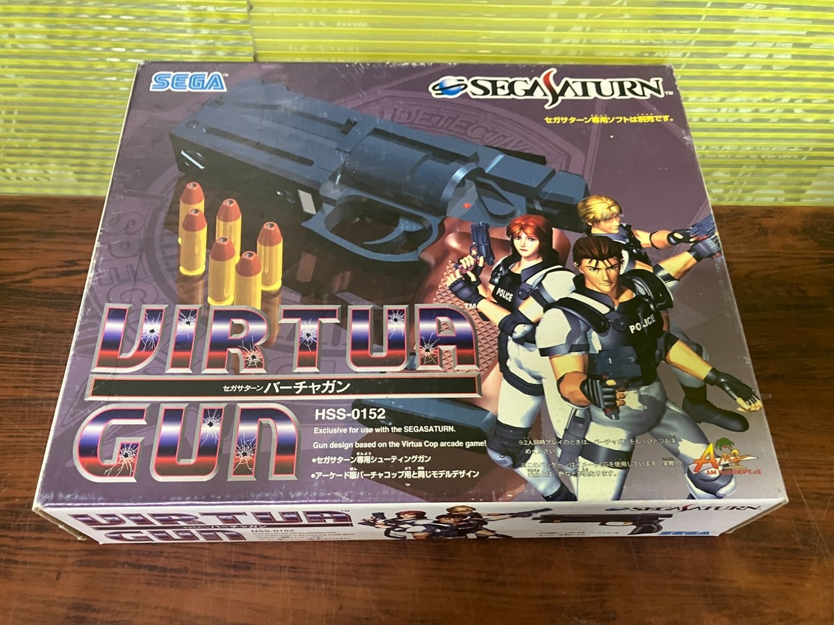 Sega Saturn VIRTUA GUN HSS-0152 Guncon Tested W/ Box Japan F918MI