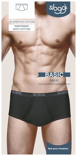 Sloggi Herren Basic Maxi Slips - Einzelpack, Premium Comfort, schwarz/blau - Bild 12 von 15