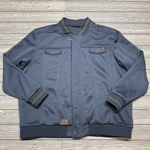 Timeless Elements for McDonalds Jacket Mens Sz 2XL Black Full Zip Button Coat