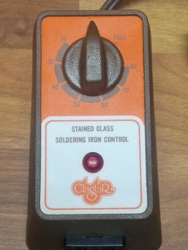 Vintage Glastar C1 Stained Glass, Wood Burning + Soldering Iron Heat Controller - Picture 2 of 12