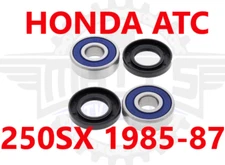 NEW Honda ATC 250SX ( 1985 - 1987 ) Front Wheel Axle Bolt Bearings & Seals Kit