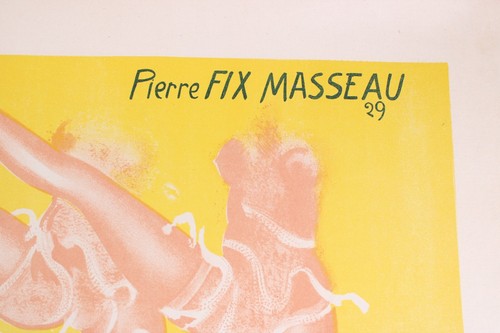 ORIGINAL 1929 ART DECO PIERRE FIX MASSEAU FOLIES BERGERE RANDALL LITHO POSTER - Picture 5 of 16