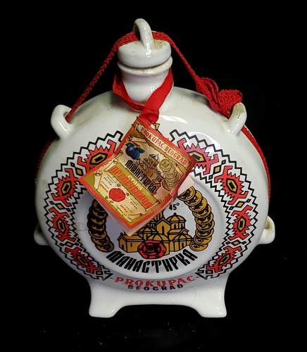 A+ MONASTERY MANASTIRKA PROKUPAC BEOGRAD ETHNIC FOLK CERAMIC POTTERY BOTTLE COA - Picture 2 of 9