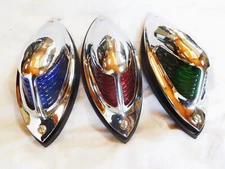 Harley parts Complete COLORED front fender lamp, Knucklehead, Flathead, Panhead