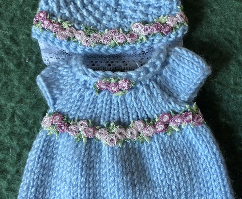 Beautiful Handmade Doll Dress & Hat For 32cm Paola Reina Las Amigas Mint Cond. - Picture 5 of 6