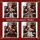 Santa's Christmas Surprise Dog Cat Pet Woven Blanket Pet Lovers Gift