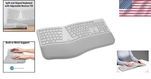 Wireless Ergonomic Keyboard Bluetooth Split Adjustable Comfort Office Gaming - Picture 2 of 10