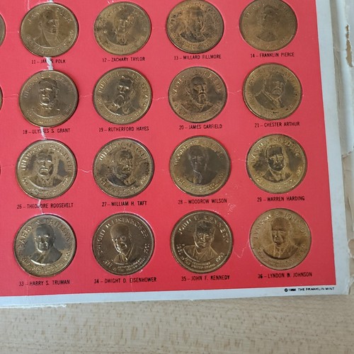 1968 Franklin Mint Presidential Profile Bronze Coin Collection 36 Coins - Picture 5 of 6