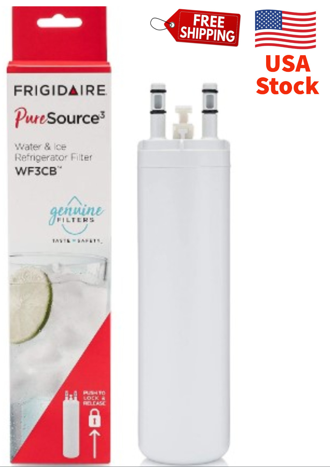 1 PACK Genuine Frigidaire WF3CB Refrige PureSource 3  Replace Water & Ice Filter