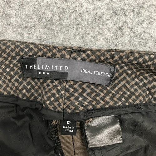 The Limited Pants Womens Size 12 Ideal Stretch Skinny Mid Rise Green Black Check - Picture 7 of 12