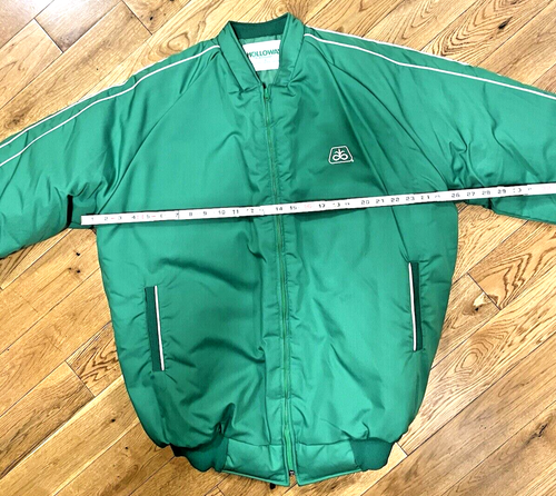 Vintage Holloway Pioneer Seed Green Quilted Bomber Jacket Men's XL USA 1980's - Picture 2 of 11