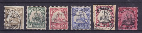 KIAUTSCHOU 1905, Mi 18-23, GESTEMPELT, OWZ, Mi € 156,-
