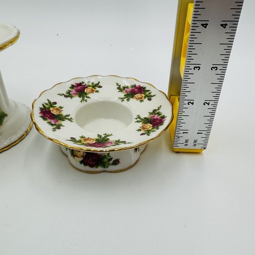 Royal Albert Old Country Roses Porcelain Candle Holders Set Christmas Decor - Picture 4 of 16