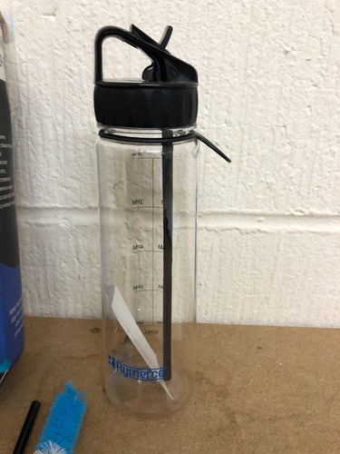Rymerce Wasserflasche mit Stroh Motivationsflaschen 900ml Zeitstempel - Bild 6 von 7