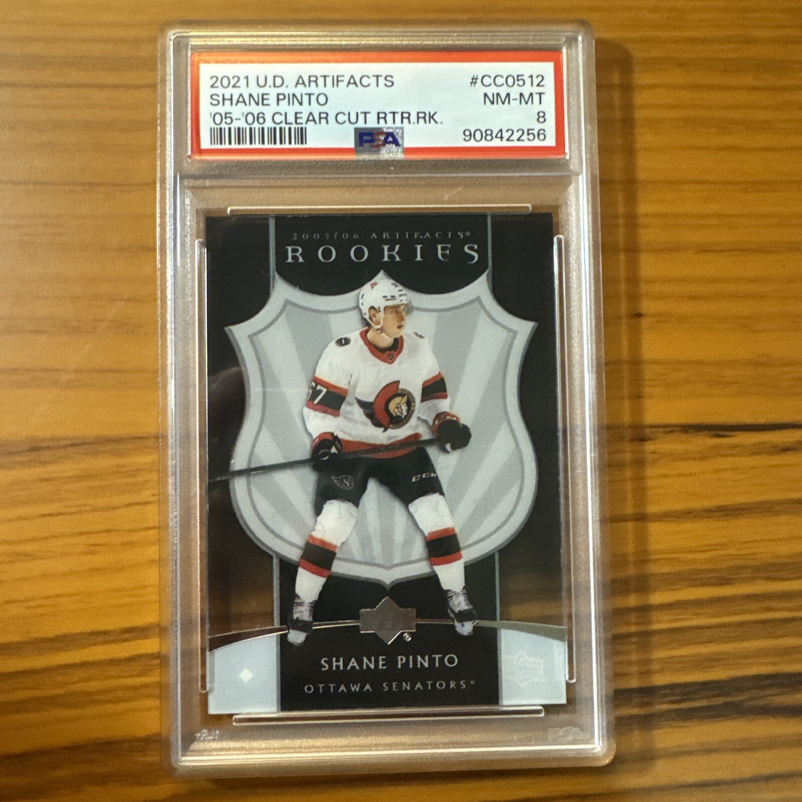 2021 Upper Deck Artifacts Retro Rookies Clear Cut Shane Pinto Ottawa Senators