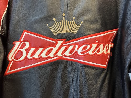 NWT Dale Earnhardt Jr Chase Authentics Wilson Leather Budweiser NASCAR LG Jacket - Picture 3 of 18
