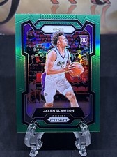2023-24 Panini Prizm Jalen Slawson RC #149 Green Prizm Sacramento Kings