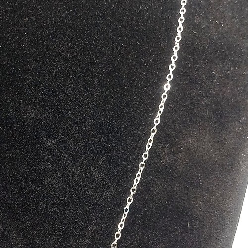Damen 925 Sterling Silber Kette Halskette Blau Acryl Perlen Akzente 18" Länge - Bild 3 von 9