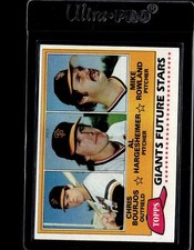 1981 Topps #502 Giants Future Stars Chris Bourjos/Hargesheimer/Mike Rowland RC