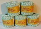 5 New J&P Coats Knit-Cro-Sheen Crochet Thread - 175 Yds Each - Shaded Green
