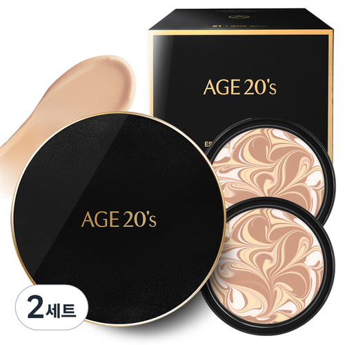 AGE 20'S Signature Essence Cover Pact Estuche Intenso 1EA + Recarga 2EA, 2 juegos, No. - Imagen 1 de 1