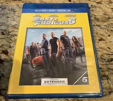 Fast & Furious 6 (Blu-ray/ DVD, 2013, 2-Disc Set) Vin Diesel, Dwayne Johnson *LN