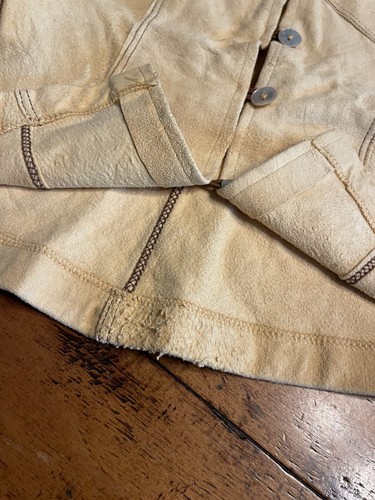 CHAMOIS LEDER LAMMFELL STRING BIKINI TOP SET SAVAGE VINTAGE Y2K MED NEU RAR - Bild 7 von 24