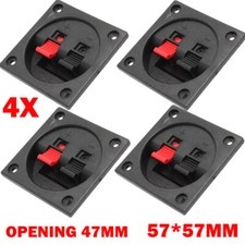 4PC Subwoofer 2Wire Way Square Speaker Box Sub Push Spring Terminal Connector