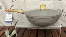 D & W 12" WOK Premium Quality DieCast Aluminum Cookware Deane and White NEW