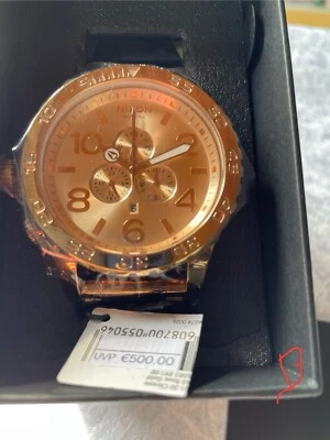 Nixon Chronograph Roségold Edelstahl Großes Modell Neu mit Etikett - Bild 1 von 4