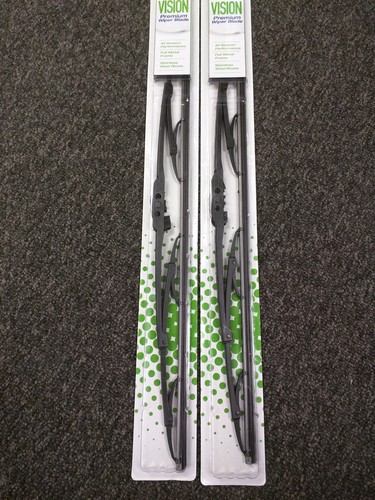 Front Windshield Premium All Season Wiper Blades Set for DODGE CARAVAN 1996-2007 - Picture 2 of 4