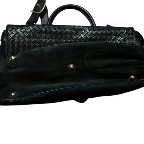 Bottega Veneta Green Suede and Woven Leather Handbag - Picture 6 of 11