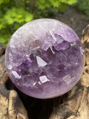 Amethyst Uruguayische offene Geode Kugel AAA+ 740g Ruhe / Weisheit 84mm