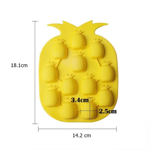 Silicona Molde Piña Cupcake Decoración Chocolate Jalea Dulce Cubo de Hielo Resina - Imagen 4 de 10