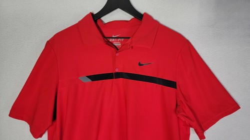 Camisa Polo Nike Dri Fit Swoosh Logo Rosa Rojo Para Hombre Talla Grande - Imagen 2 de 11