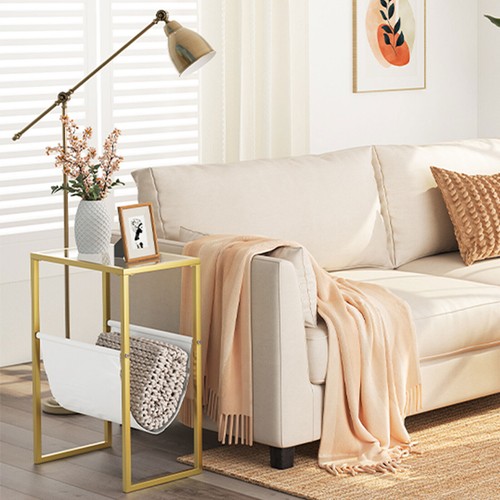 HOOBRO Side Table Nightstand End Table Industrial Bedside Tables Coffee Table - Picture 3 of 13