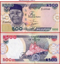 NIGERIA 500 NAIRA 2001 First date P 30a UNC free shipping from 100$