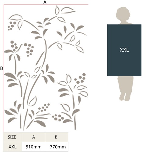 Floral Stencil Vintage French Shabby Chic Paint Furniture Cardmaking Craft FL18 - Picture 15 of 17
