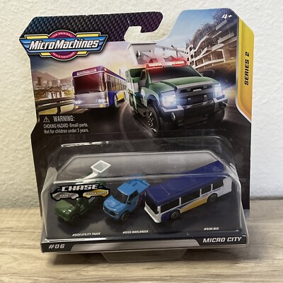 MICRO MACHINES 2020 MICRO CITY 3 Pack Truck Bus Cars Brand NEW #06  SERIES 2