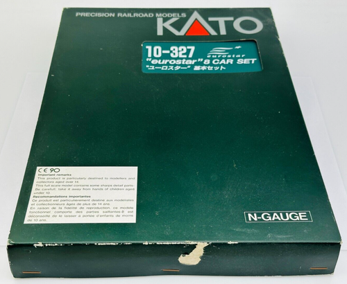 KATO #10-327 N Scale EUROSTAR 8 PIECE TRAIN SET - 2 LOCOMOTIVES 6 PASSENGER CARS - Imagen 2 de 5