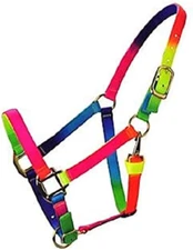 New! Valhoma RAINBOW HALTER w/ Adjustable Chin & Throat Snap Pony Colt or Small