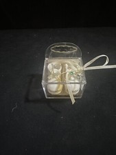 Vintage August Birthstone Porcelain Baby Shoes-ID 210