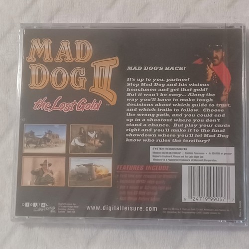 Mad Dog 2: The Lost Gold Original Arcade (CD-Rom, 2003) New Sealed - Picture 2 of 3