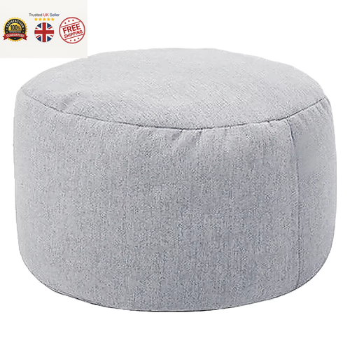 Linen Bean Bag Chair with Filling Beanbag Pouf Ottoman Footstool Tatami round St - Picture 26 of 28