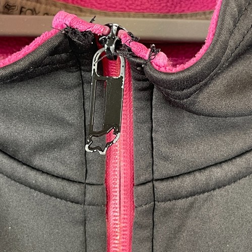 Fox Racing Women's Jacket Size Medium Black Pink Softshell Fleece Lightweight - Picture 5 of 13