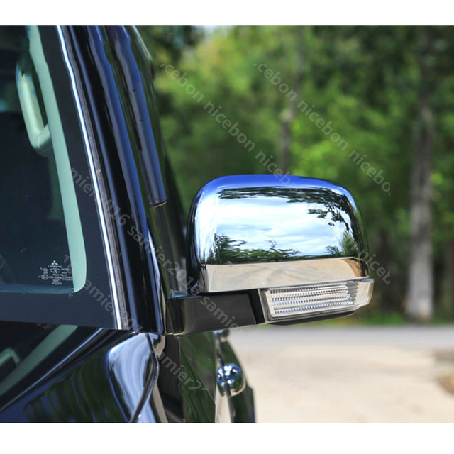 Fit For Mitsubishi Pajero 20072019 2PCS chrome Rearview Mirrors Cover