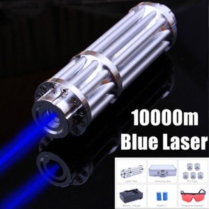 High-Power-Blue-Laser-Pointer-Burning-Light-450nm-Beam-Pen-5mW-5-Caps-USA-Stock