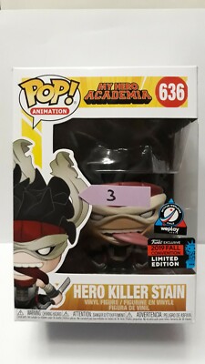 ファンコポップ ヒーローキラー ステイン #636 NYCC2019限定版 Funko Pop Hero Killer Stain #636 MHA NYCC 2019 #3 + Free
